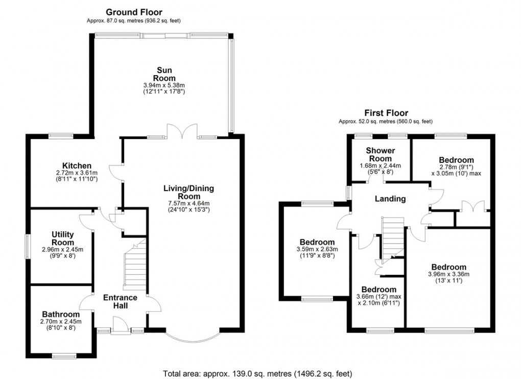 Floorplan for Cleveland Way, Shelley, Huddersfield