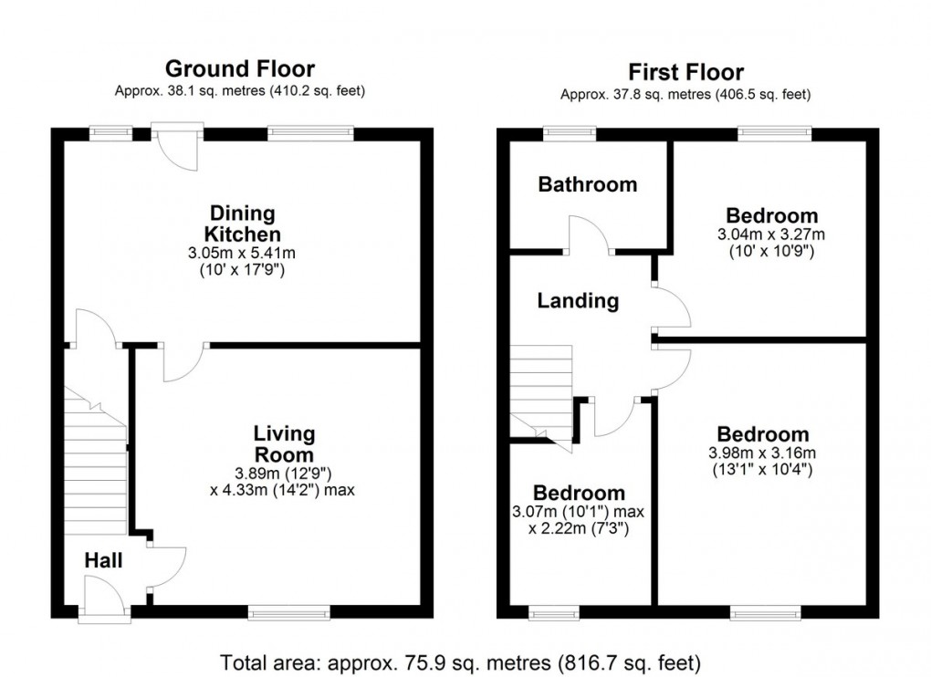 Floorplan for Lascelles Hall Road, Huddersfield