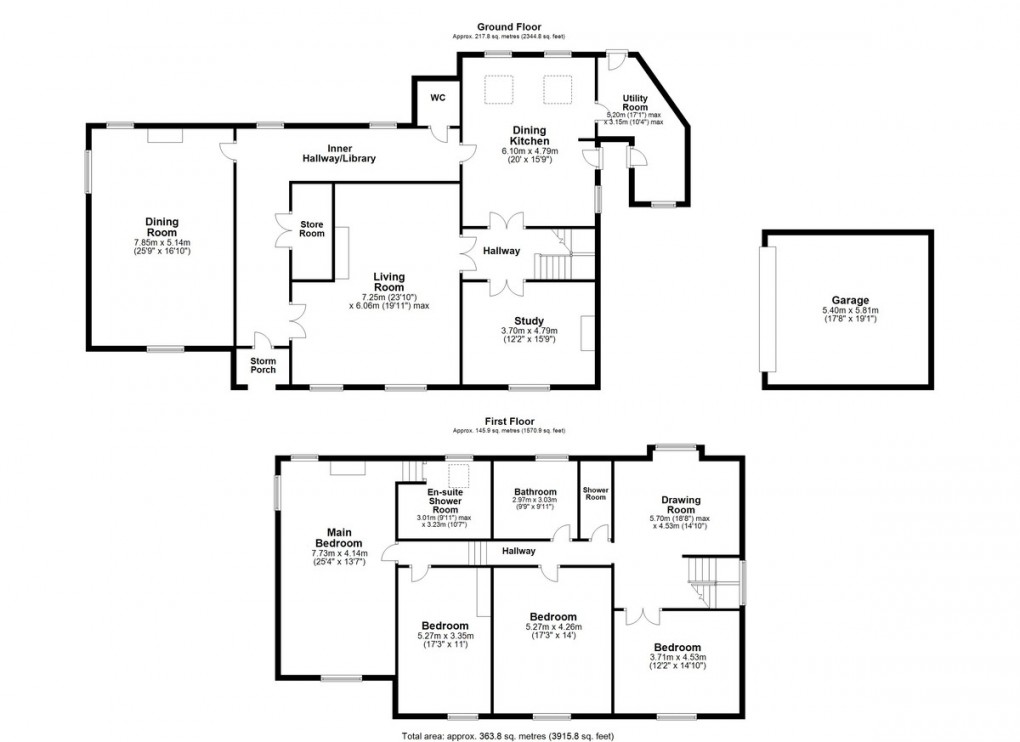 Floorplan for Stock Lane, Halifax