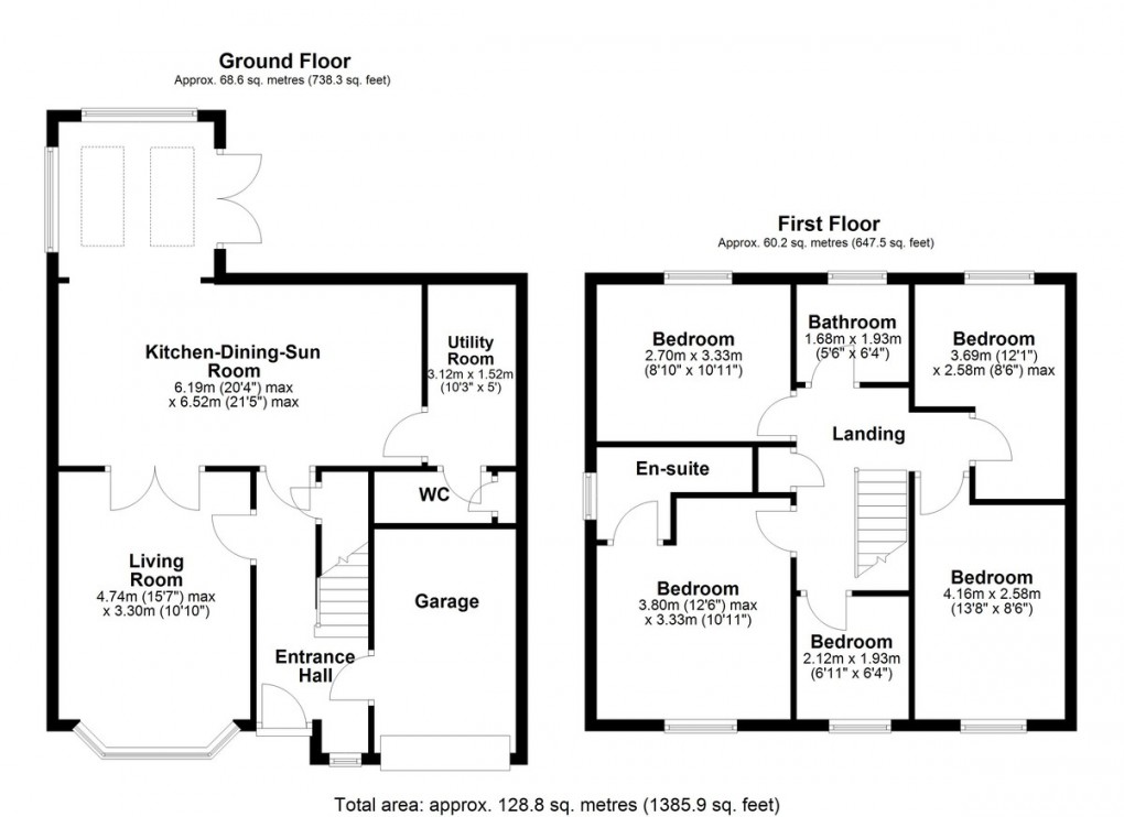 Floorplan for Hawthorne Way, Shelley, Huddersfield