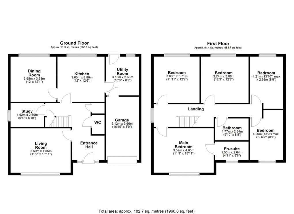 Floorplan for Hepworth Close  , MIRFIELD