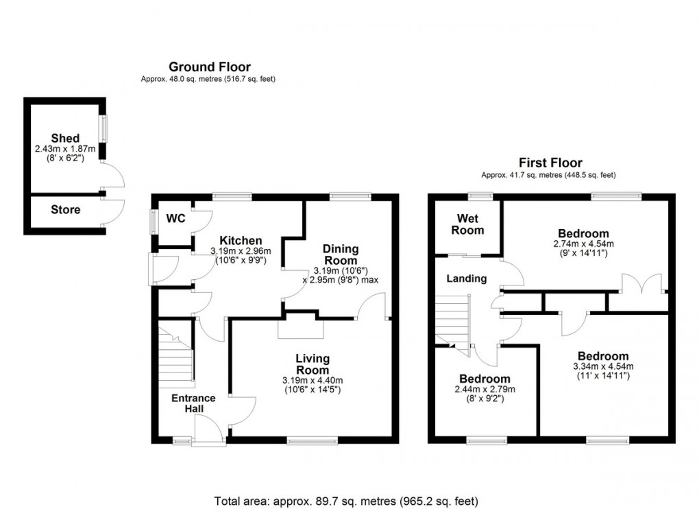 Floorplan for The Royds, Clayton West, Huddersfield