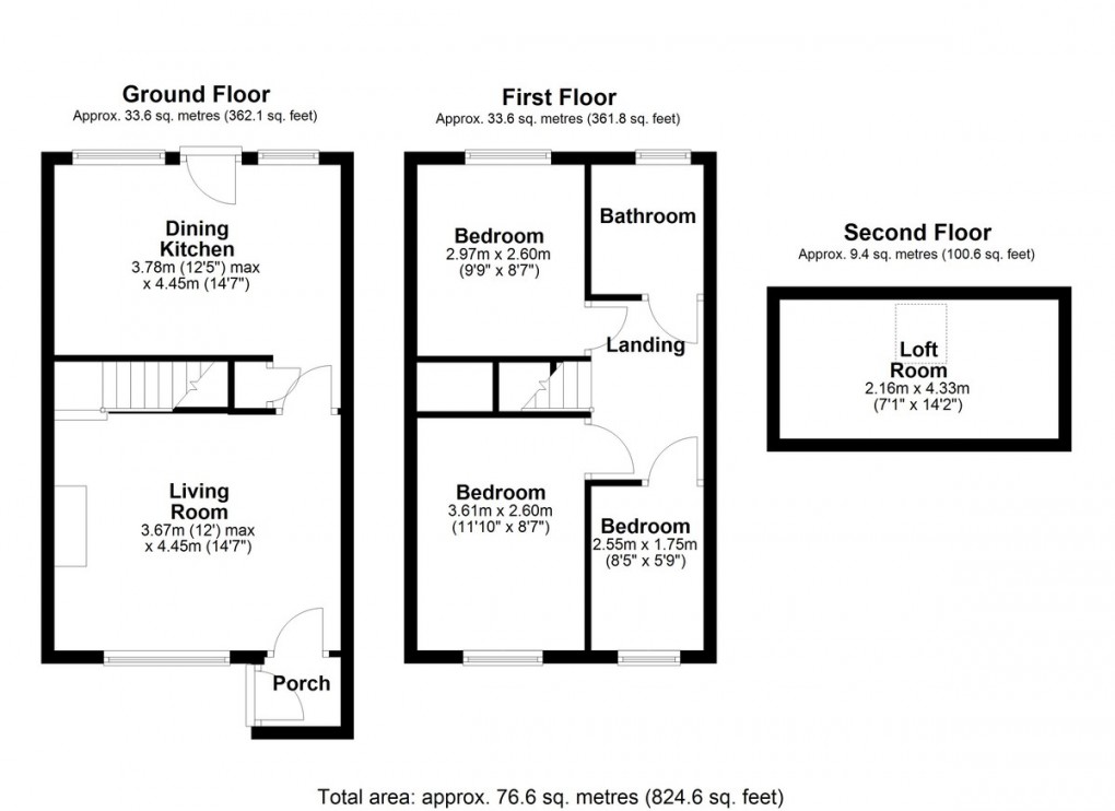 Floorplan for Highroyd, Lepton, Huddersfield