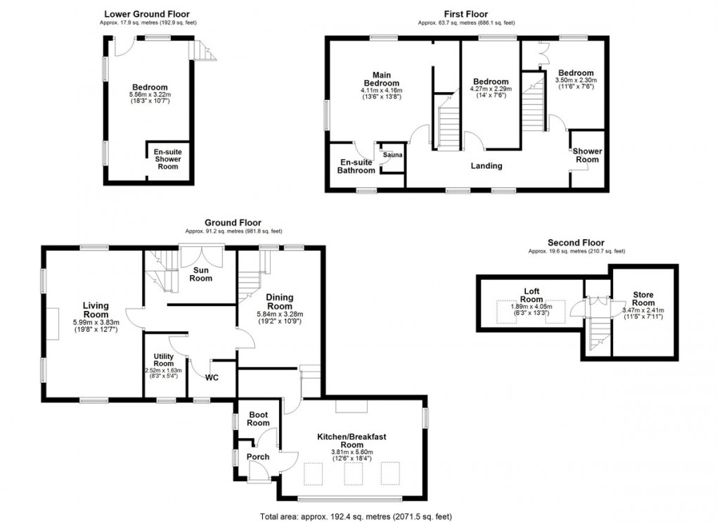 Floorplan for Luddendenfoot, Halifax